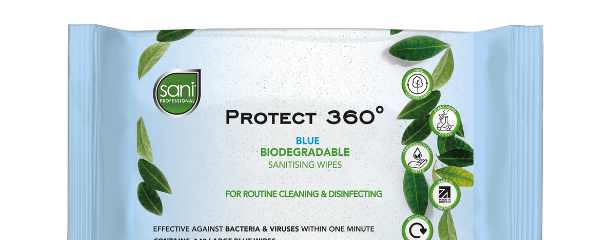 Protect 360°- Biodegradable Sanitising wipes- Blue Soft Pack