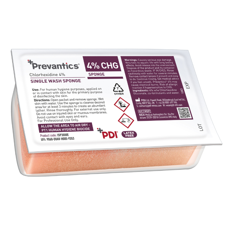 PREVANTICS 2% AND 4% CHG BATHING SPONGES