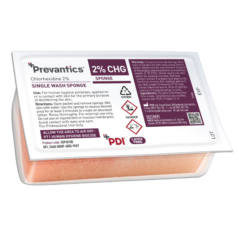 Prevantics® 2% CHG Sponge with tint