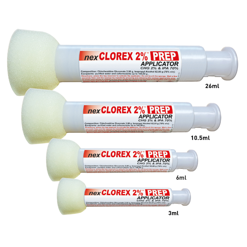 Nex CLOREX 2% PREP Applicators (Clear)